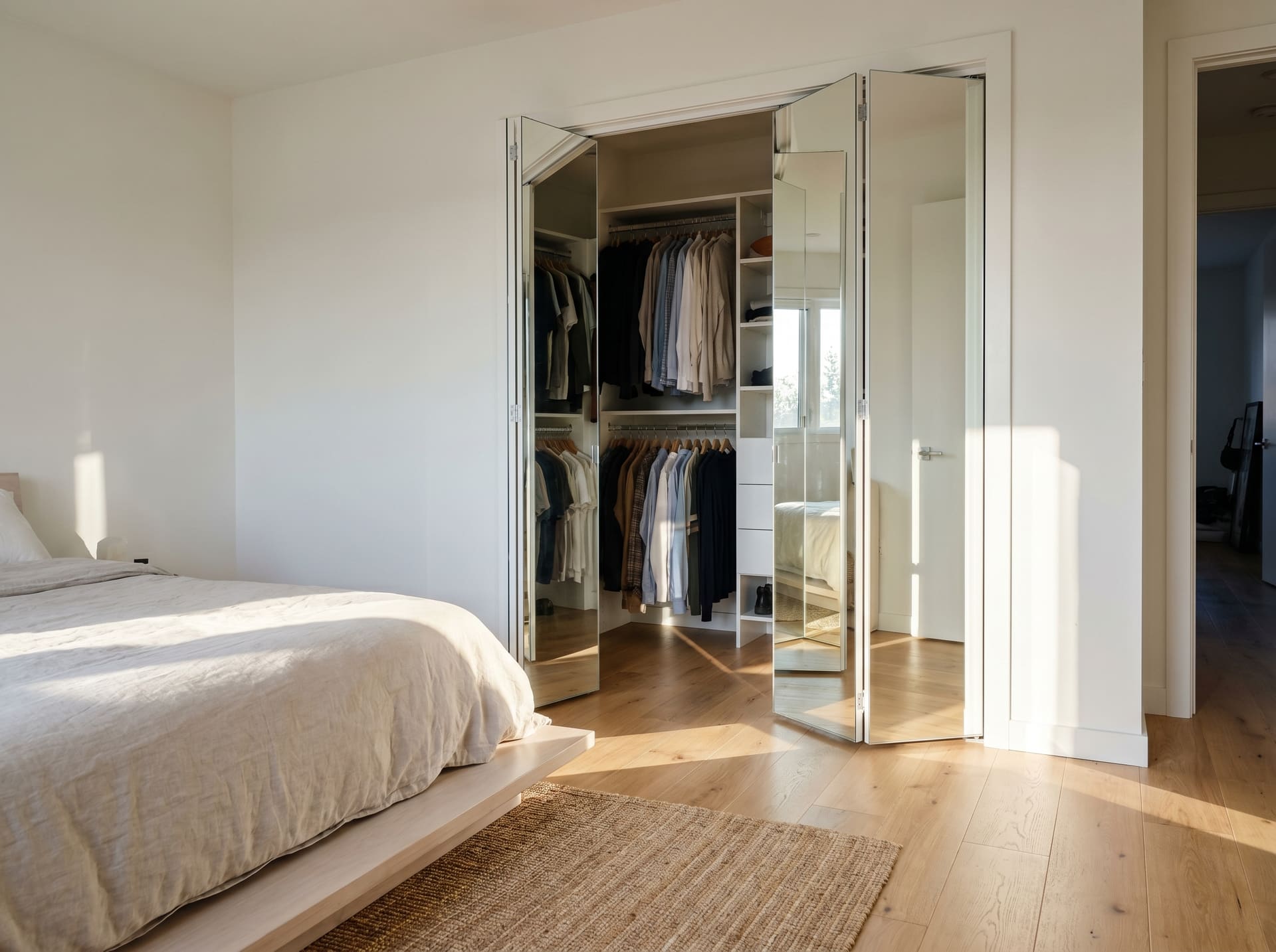 Bifold mirror