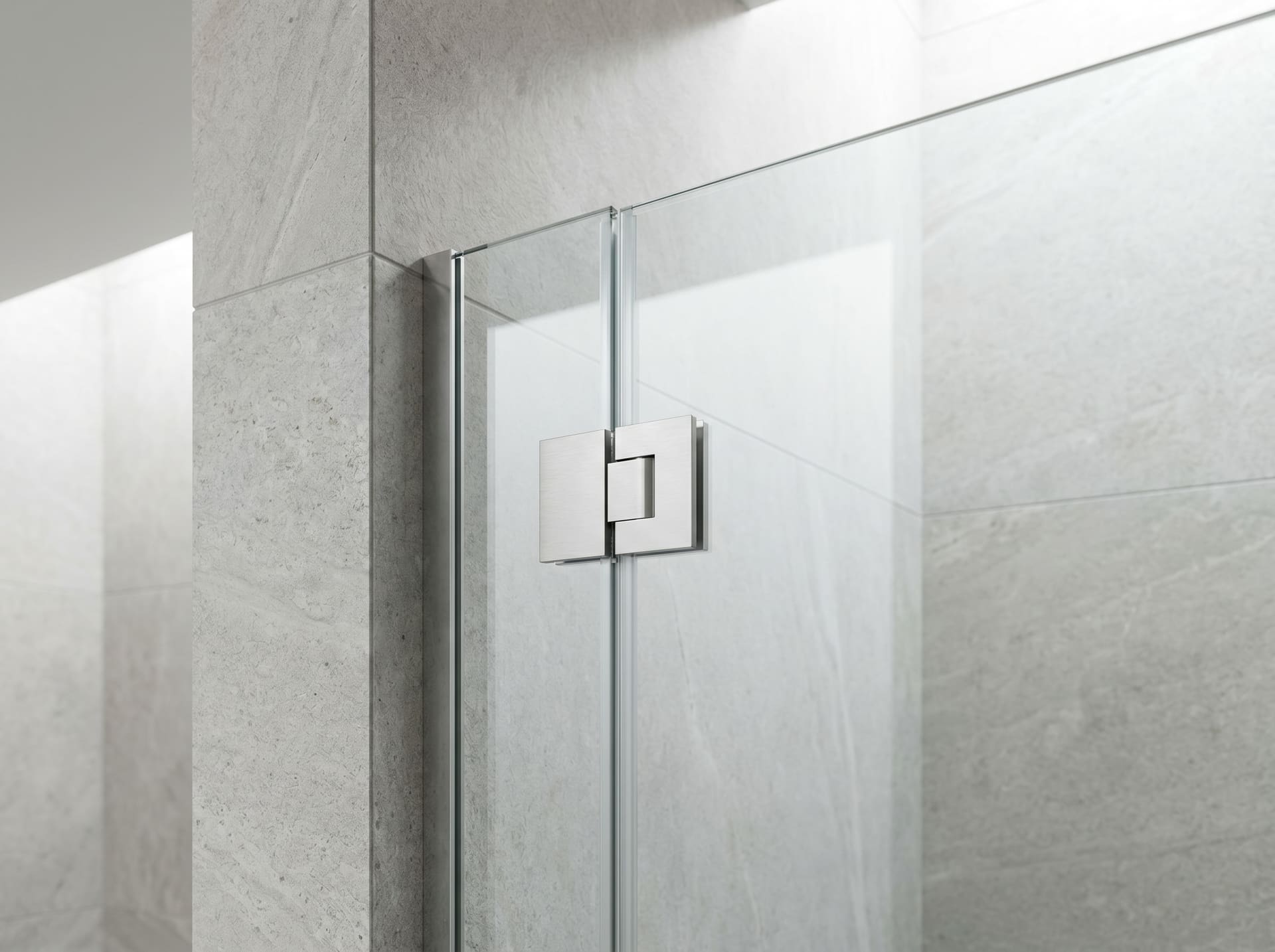 Frameless shower